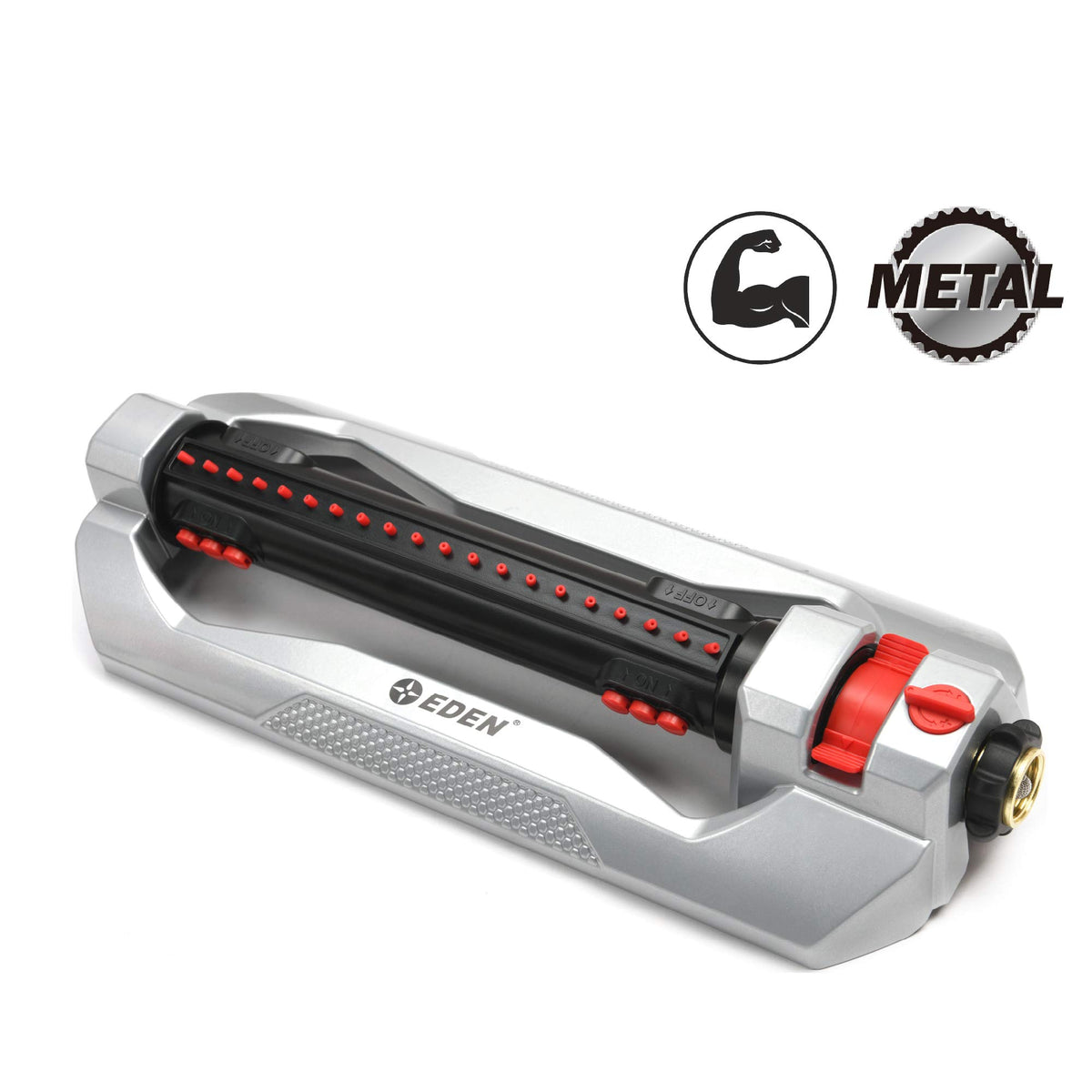 Eden 96216 Heavy Duty Turbo Oscillating Sprinkler, Covers Up to 4,900 sq. ft., 20 Precision