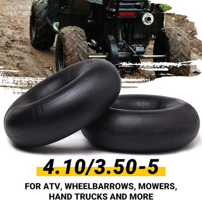 AR-PRO 4.10/3.50-5 Heavy Duty Replacement Inner Tube with TR-87 Bent Valve Stem (2-Pack) - for