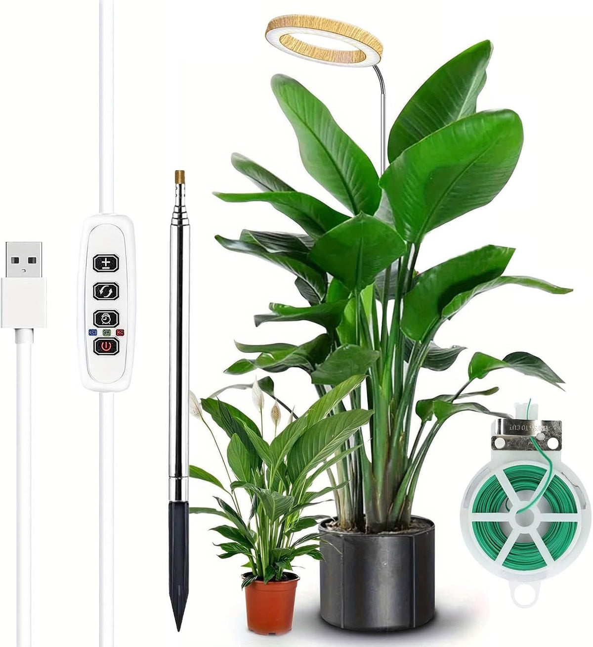 Grow Light for Indoor Plants, 6.3" Full Spectrum LED Plant Grow Light, 11.8-63in Height Adjustable
