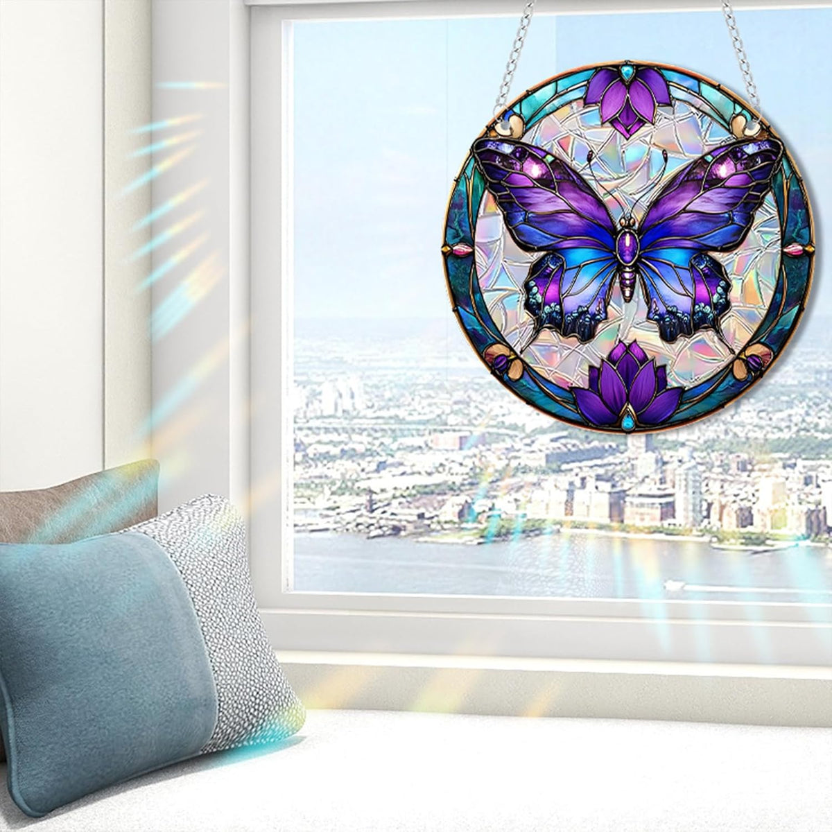 Sun Catchers Indoor Window, Acrylic Rainbow Suncatcher Window Hanging Decoration for Living Room