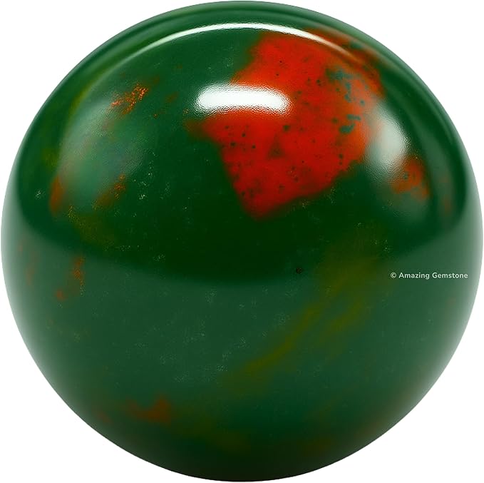 Amazing Gemstone Bloodstone Crystal Ball - 1" Inches Crystal Sphere Meditation Balls for Witchcraft