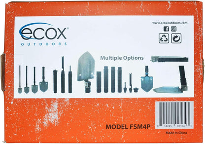 ecox Folding Shovel Survival Multitool for Camping Outdoors Shovel 4 Body Screwdriver Knife Saw
