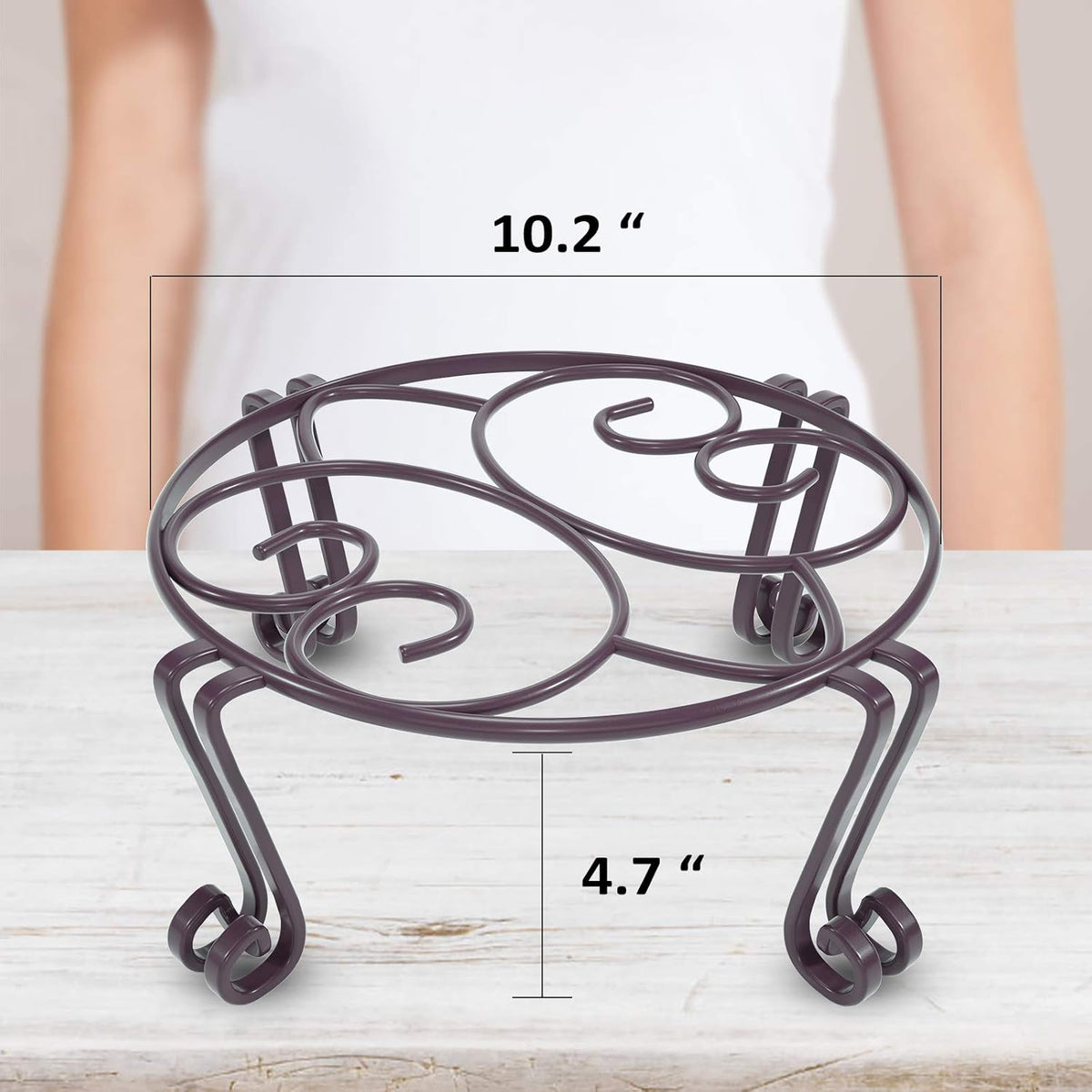 Yimobra Original Patented Plant Stand for Flower Pot Heavy Duty Potted Holder 10.2 x 4.7 Inches