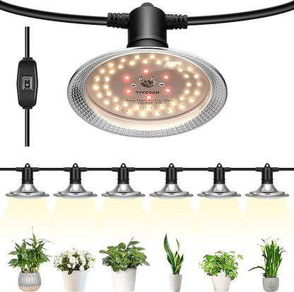 VIVOSUN Outdoor LED Grow Lights, Waterproof String Grow Light, Full Spectrum Plant Growing Lights