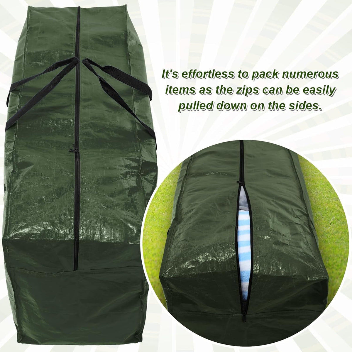 4 Pcs 66 Gallon Large Moving Bags with Zipper and Handles Foldable Storage Duffle Bags Heavy Duty