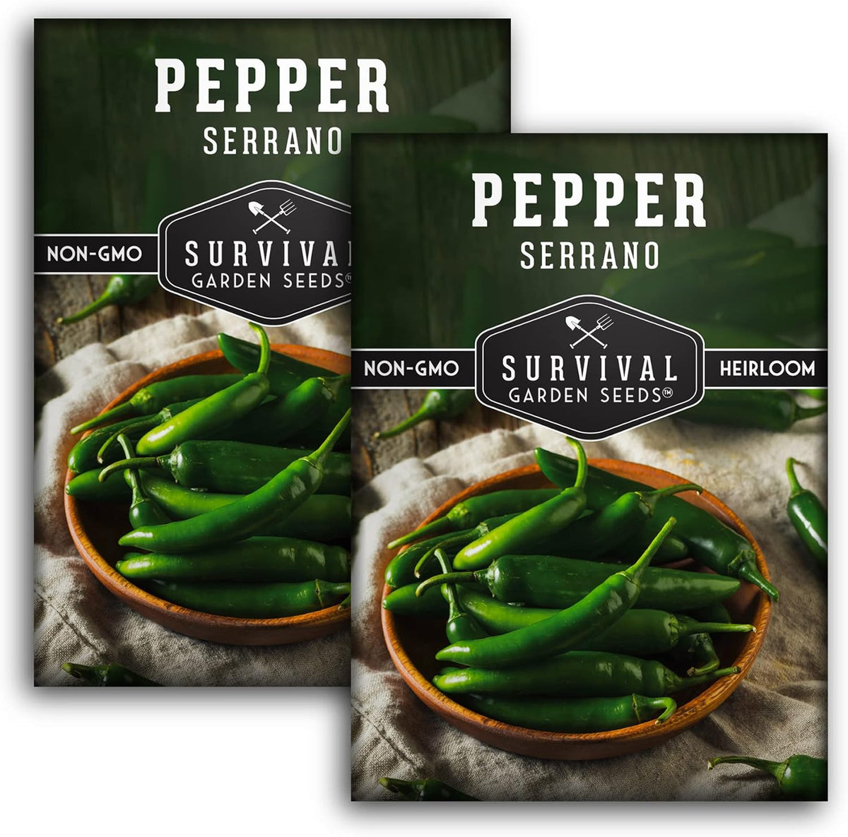 Mexican Serrano Pepper Seeds for Planting | Fresh Hot Chili & Green Hot Pepper Seeds – Heirloom