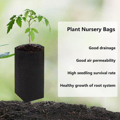 Belit 50 Pcs 10.2" H Deep Nursery Grow Bags, Non-Woven Plants Pots Container for Starting Rooted