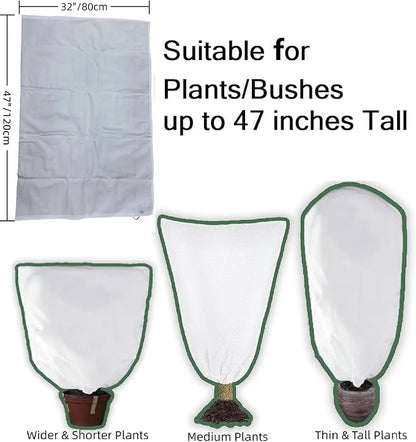 EAONE 12 Pack Plant Covers Freeze Protection, 32x47'' Winter Frosts Cloth for Outdoor Plants
