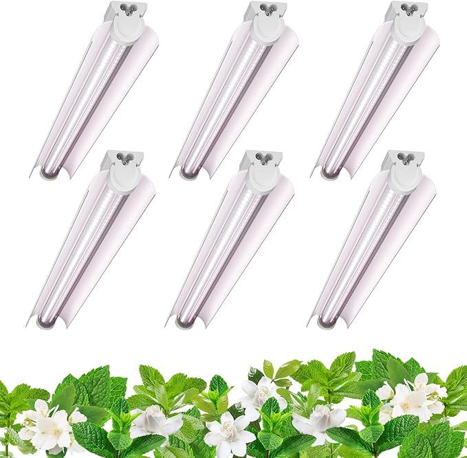 Barrina LED Grow Lights, Full Spectrum, 180W(6 x 30W, 1000W Equivalent), 3ft Grow Light Strips, T8