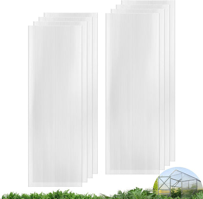 UMIG 8 PCS 6' x 2' x 0.32'' Polycarbonate Greenhouse Panels, Twin-Wall Waterproof UV Protected