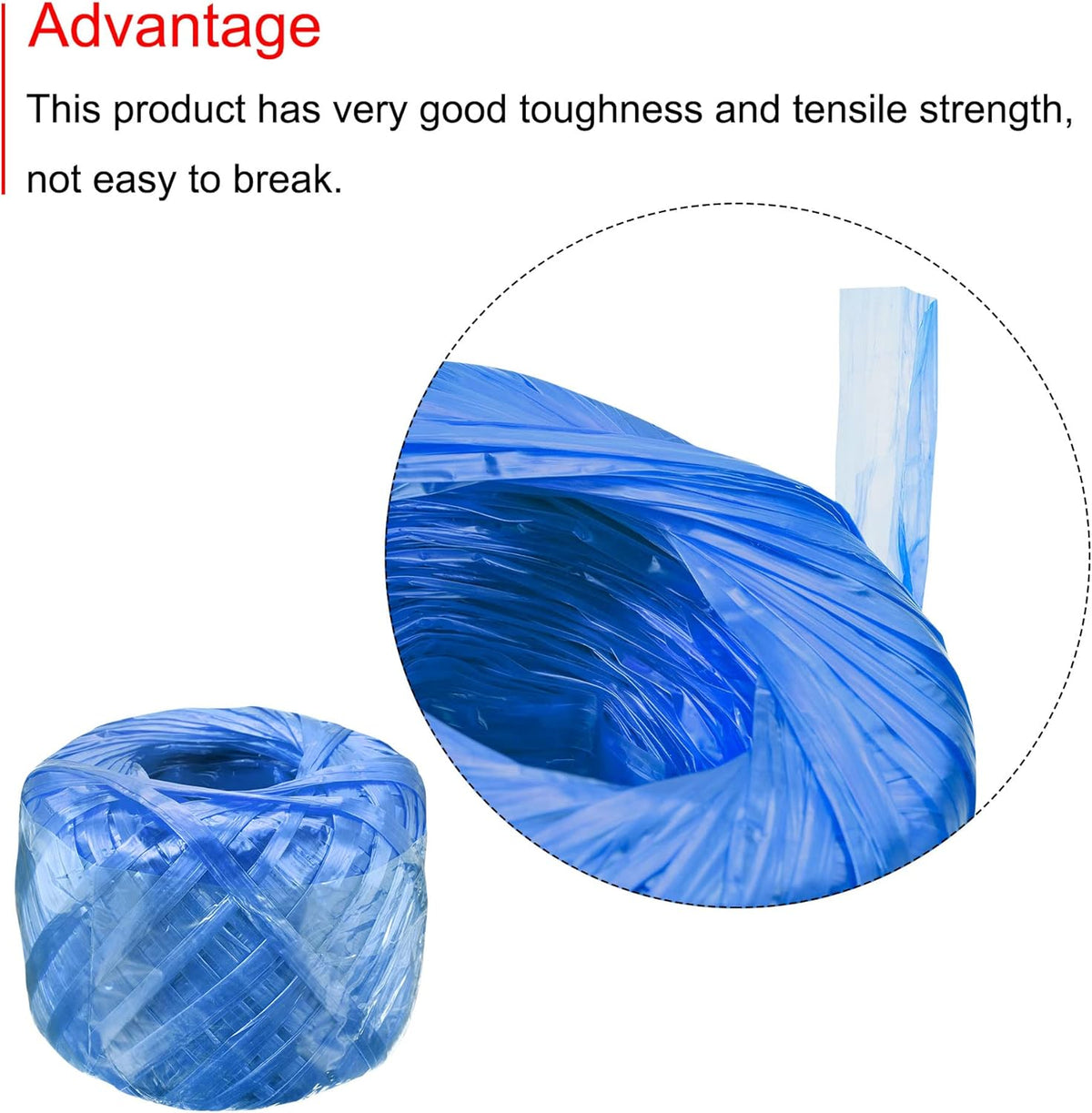 MECCANIXITY Polyester Nylon Plastic Rope Twine Household Bundled for Packing Gardening Craft,150m