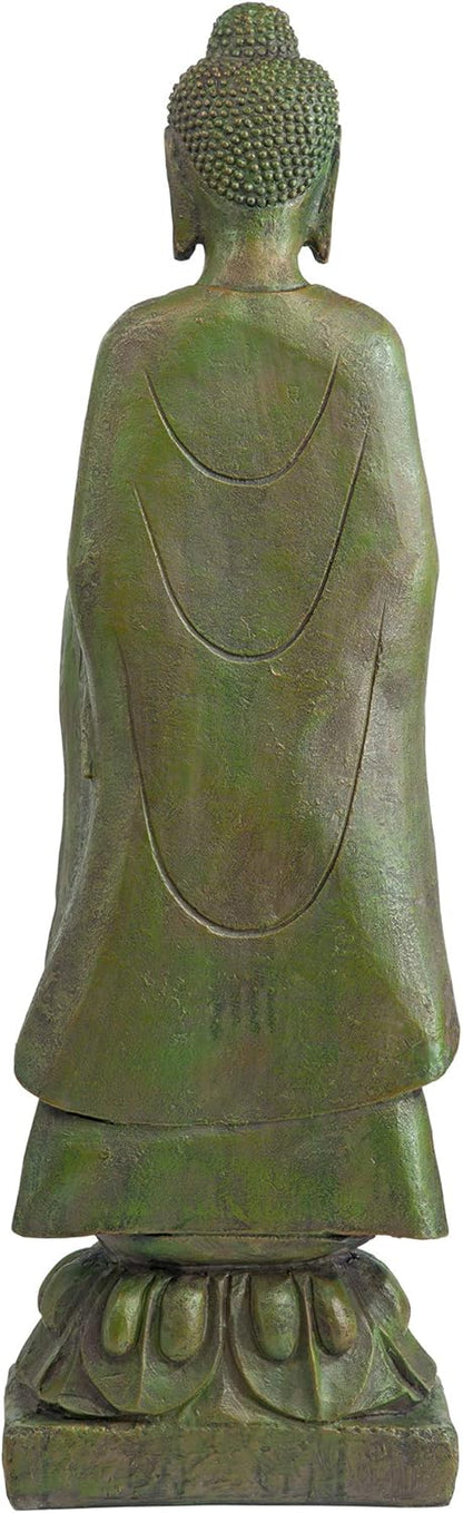 Design Toscano Enlightened One Asian Decor Indoor/Outdoor Garden Statue, 12 inches Wide, 40 inches