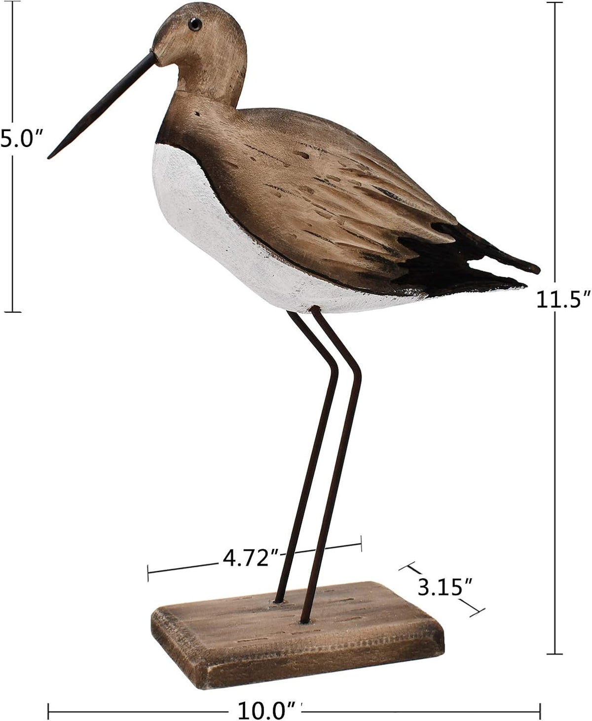 Morning View Wooden Sea Birds Decor Wood Seagull Statue Bird Figurines Seabird Statue Standing