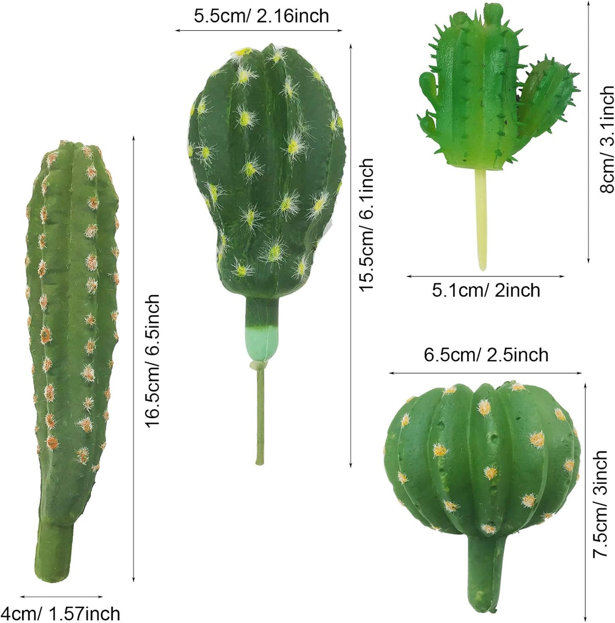 N|A Cayway 10 PCS Artificial Cactus and Succulent Plants - Faux Cacti Decor for Decoration - Bulk