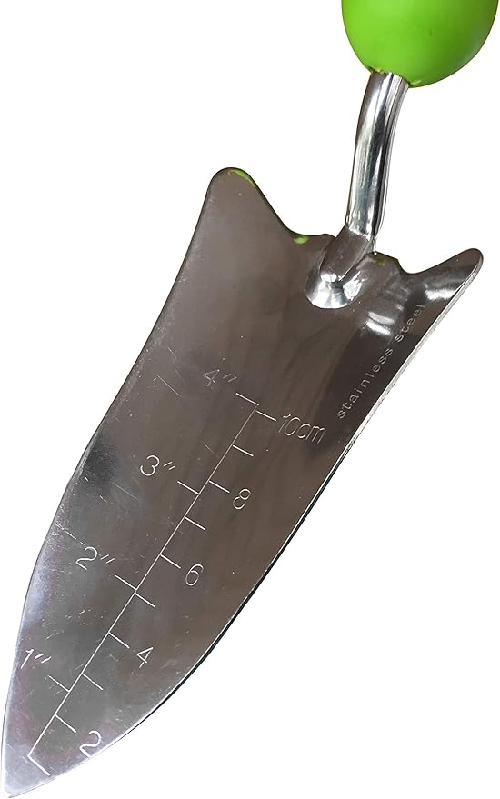 Garden Guru Transplanter Trowel Shovel - Stainless Steel - Rust Resistant - Ergonomic Grip