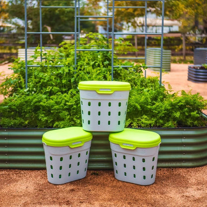 Vego Garden In-Ground Worm Composter Outdoor Farm Compost Bin 8 Gallons BPA-Free Composting System