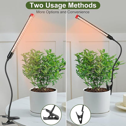 3-Pack Clip Grow Lights for Indoor Plants with Timer 4,8,12 Hr, 9W Power Home Plug, FECiDA 2025