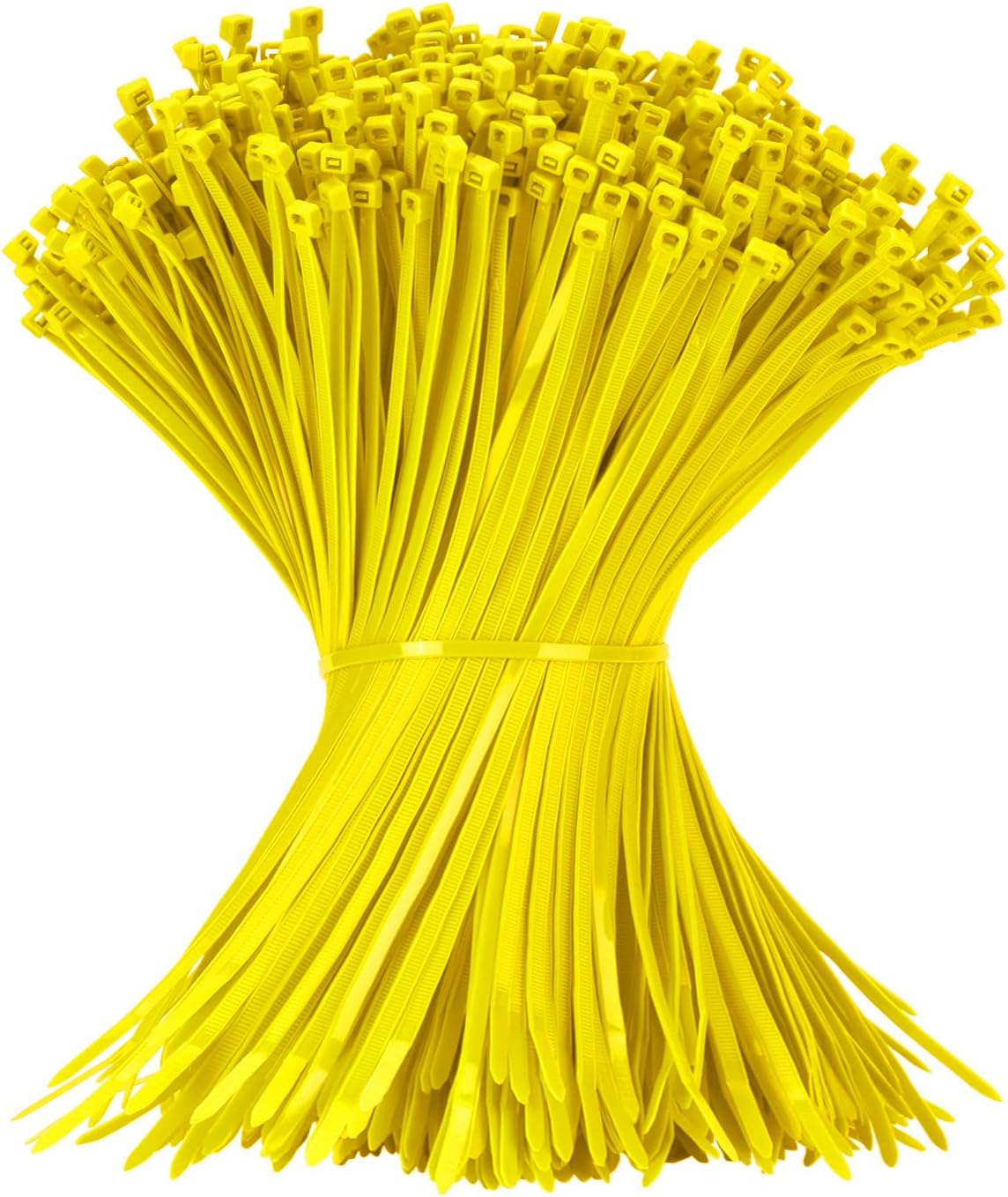 12 Inch Zip Ties Yellow 1000 PCS, 50 Lbs- Heavy Duty Tensile Strength, Nylon PA66 UV Resistant