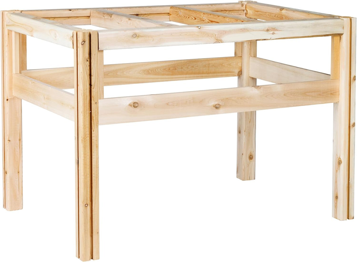 Greenes Fence Six Bucket Elevated Cedar Wood Garden Frame, 43 in. x 28 in. x 30 in. - Made in USA