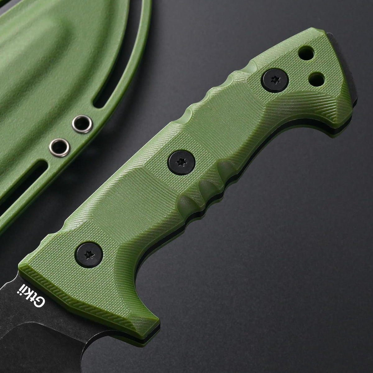 GTK7 Fixed Blade Knife DC53 Steel Blade Full Tang Nylon Fiberglass Handle EDC Fixed Knifes for