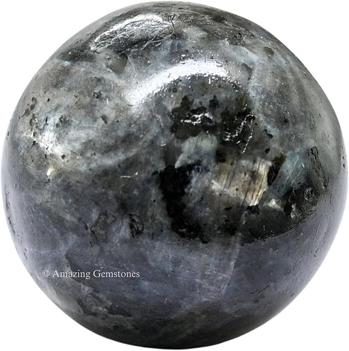 Amazing Gemstone Larvikite Crystal Ball - 1" Inches Crystal Sphere Meditation Balls for Witchcraft