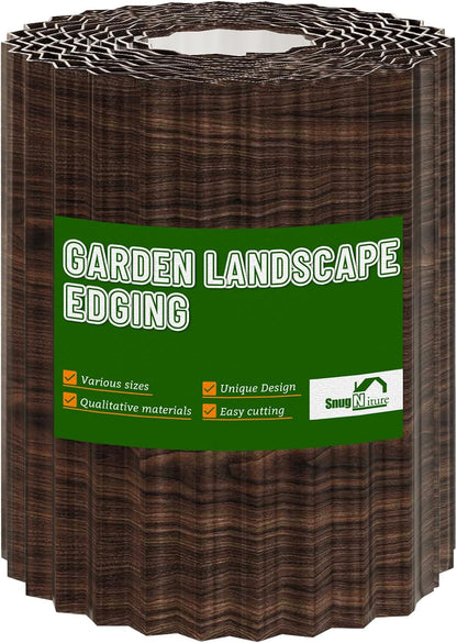 SnugNiture Corrugated Metal Garden Edging,8" x 20' Landscape Edging Border,Sturdy Metal Lawn Edging