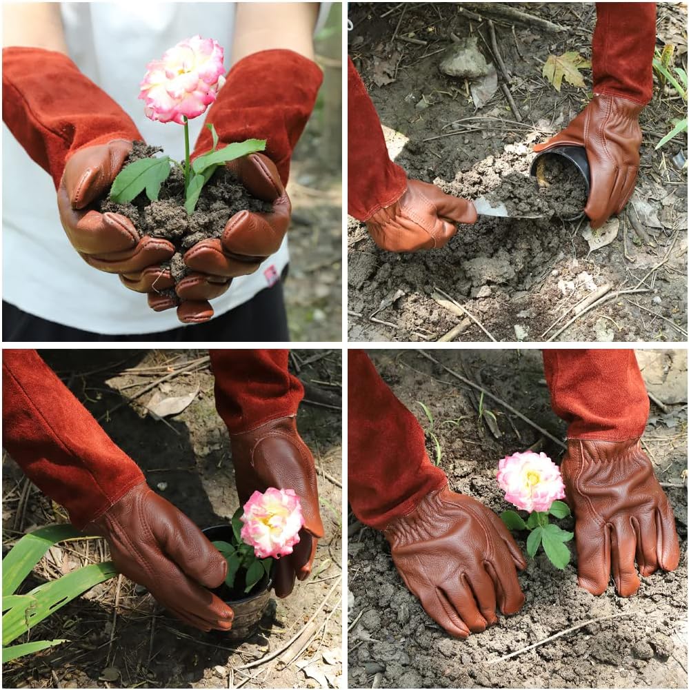 Acdyion Gardening Gloves for Women/Men Rose Pruning Thorn & Cut Proof Long Forearm Protection