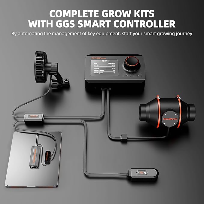 Spider Farmer SF4000 Grow Tent Kit Complete 4x4x6.6ft Samsung LM301H EVO LED Diodes, 450W Grow