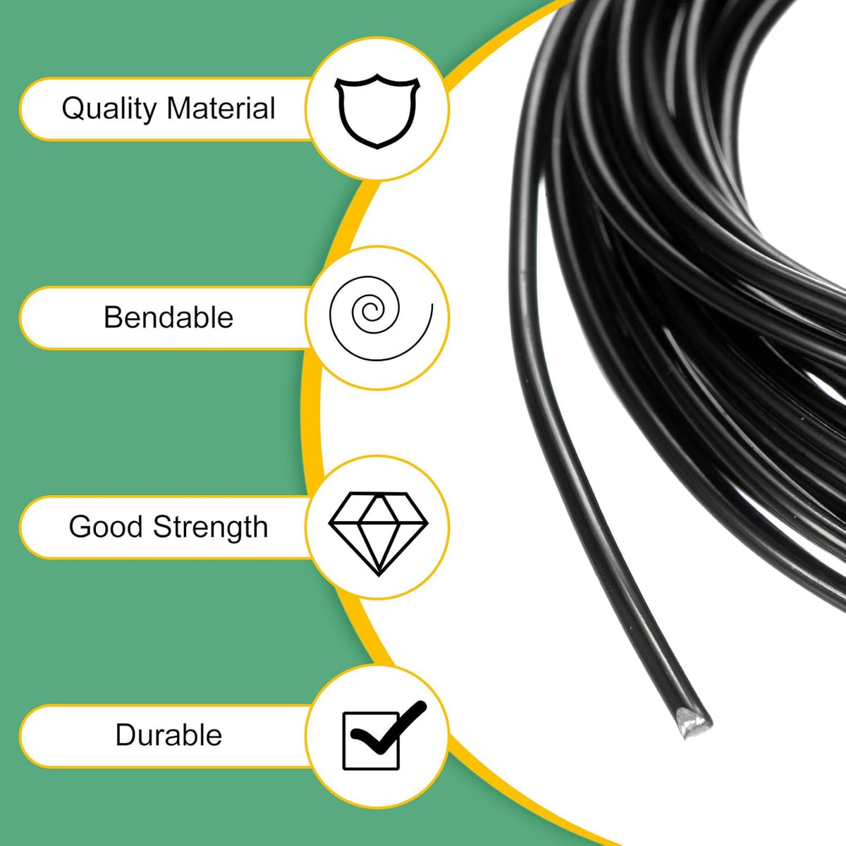 2mm Bonsai Training Wire, 16.4 Feet Total Anodized Aluminum Bonsai Wires for Bonsai Tree