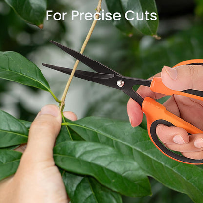 GROWNEER 1 Packs Trimming Scissors Teflon Coated Non Stick Blades Pruning Shears Gardening Hand