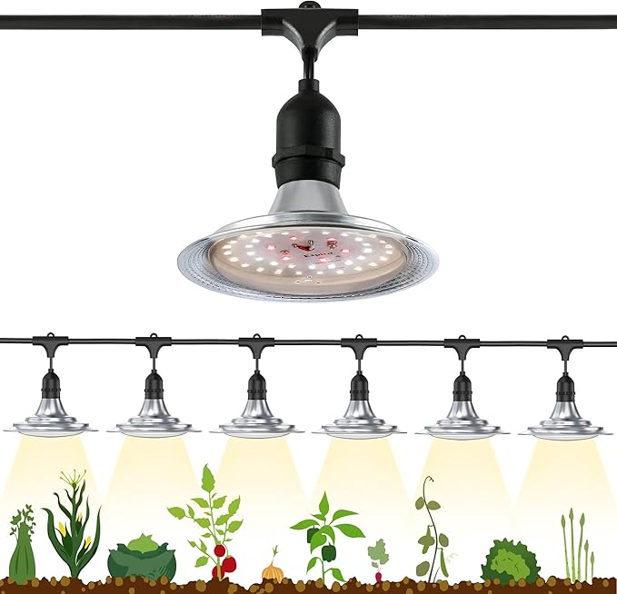 Espird Outdoor Grow Light, Greenhouse String Grow Light, Waterproof Plant Growing Lamps, UL