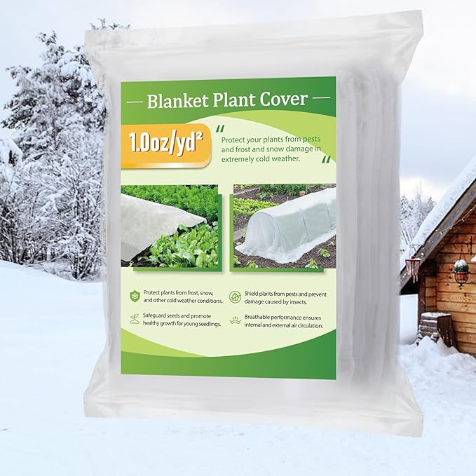 Alphatool Plant Covers Freeze Protection - 10 ft x 50 ft Frost Cloths Blankets for Outdoor Plants