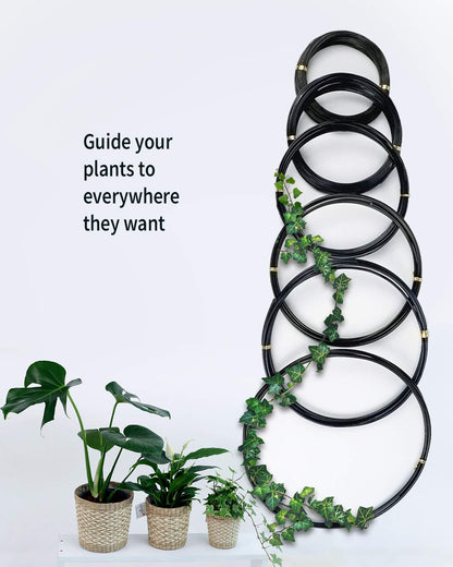 Bonsai Wire, 6 Sizes of 1mm, 1.5mm, 2mm, 2.5mm, 3mm, 4mm Black Aluminum Wire, Total 152 Feet Bonsai