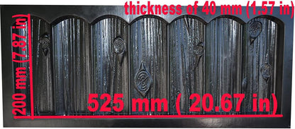 Concrete Mold Edge Stone Mold Log Edging Border ABC Plastic Sold 1 Piece (Br12-Small)