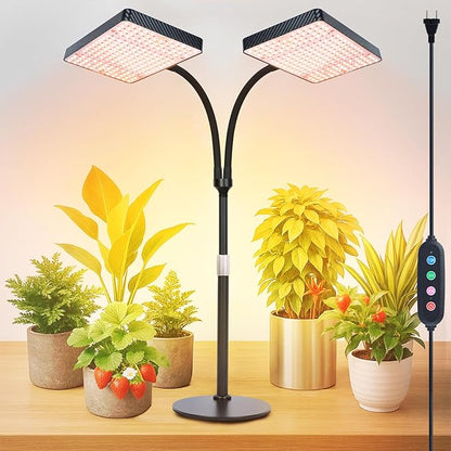 50W Table Top Grow Lights for Indoor Plants, Seed Starting, Bonsai with Timer Auto On/Off, 5000