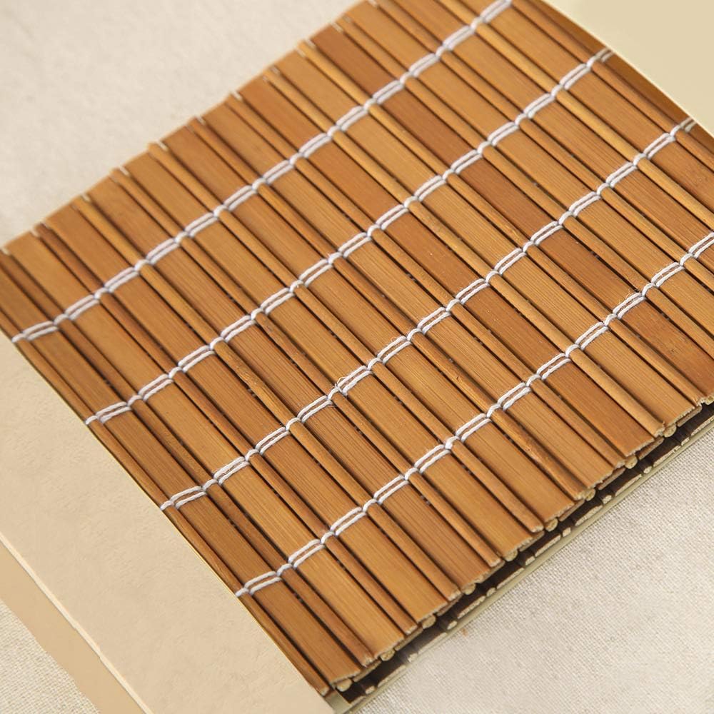 LETAU Cordless Wood Window Roller Shades, Bamboo Light Filtering Window Blinds for Indoor Home