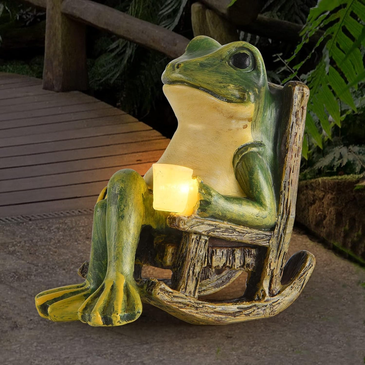 FOXMIS Miniature Frog Garden Statue Mom Dad Gifts Home Decorations Fairy Garden Accessories Outdoor