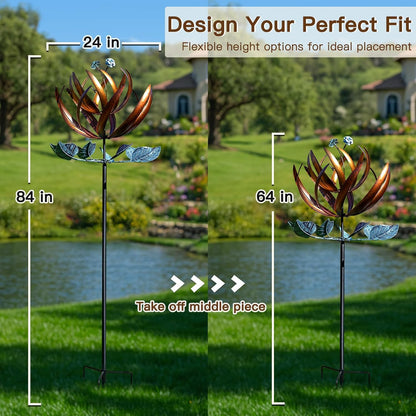 Wind Spinners for Yard and Garden, Wind Spinners Outdoor Large Metal, 84 inch Kinetic Wind Spinner