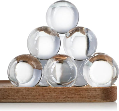 8pcs Clear Crystal Glass Balls 40mm Transparent Quartz Decorative Spheres for Home Table Decor