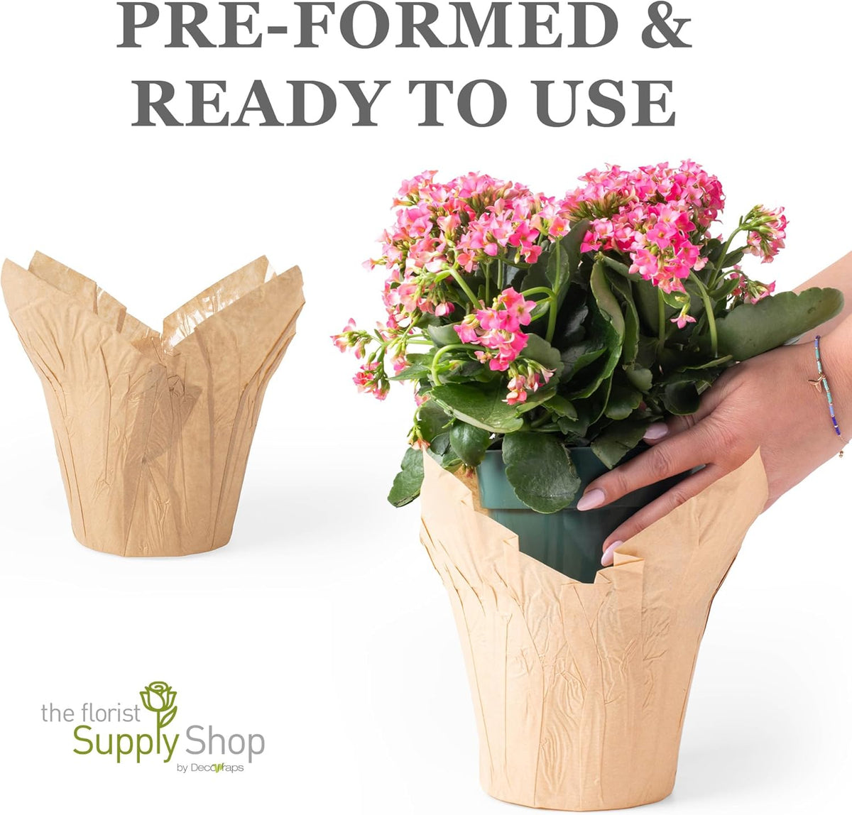 4.5” Plant Pot Covers, Decorative Plant Sleeve for Indoor House Plants, Reusable and Gift-Ready for