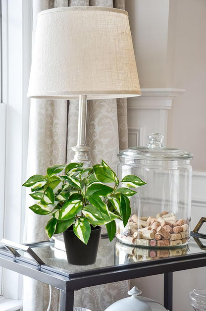 Artificial Plants Indoor Small Fake Plants in Pots Faux Pothos N‘ Joy Potted Plant Fake Indoor