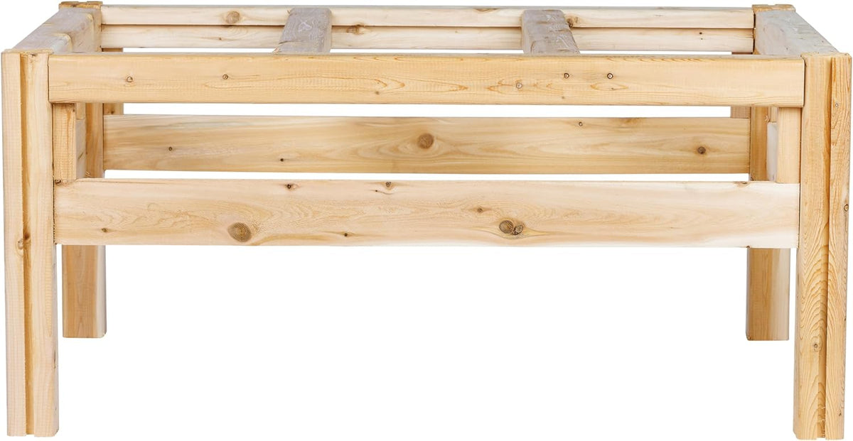 Greenes Fence Six Bucket Elevated Cedar Wood Garden Frame, 43 in. x 28 in. x 20 in. - Made in USA