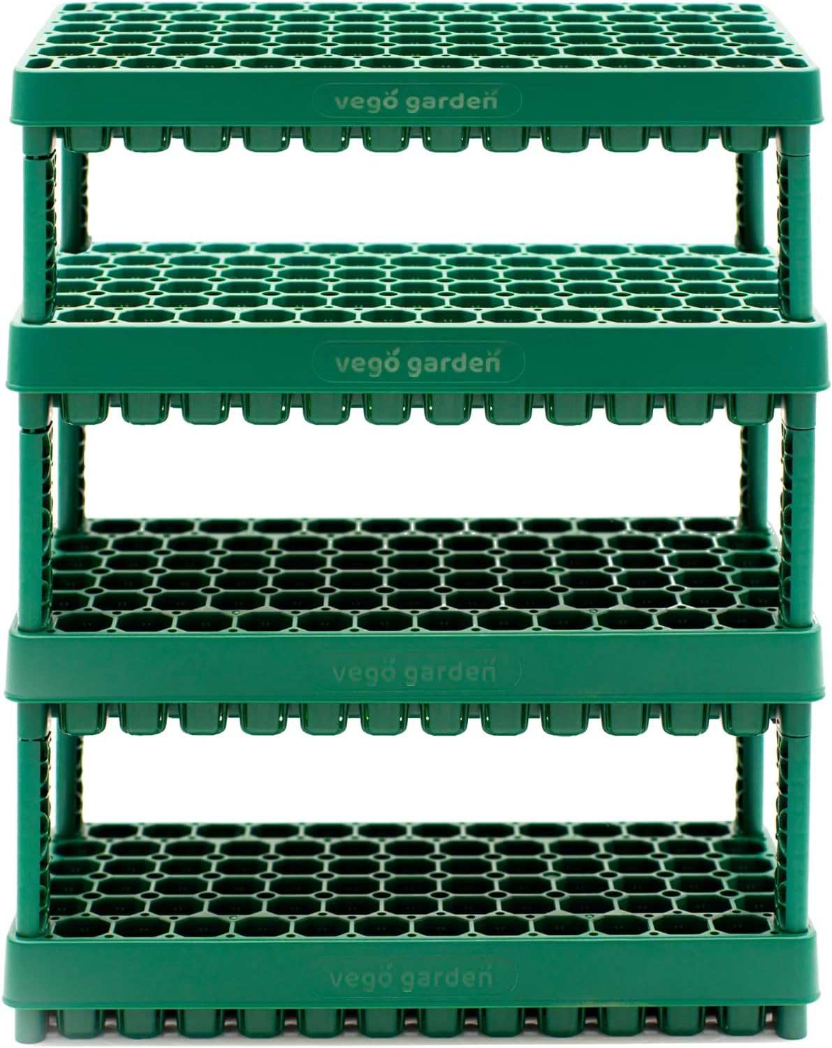 Vego garden 10" x 20" 76 Cells Seed Starter Tray Stackable Seedling Starting Germination Trays for