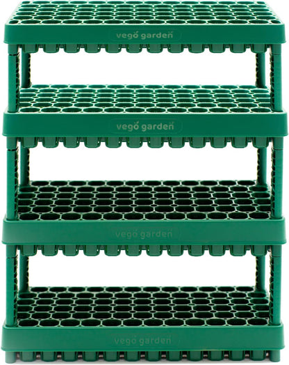 Vego garden 10" x 20" 76 Cells Seed Starter Tray Stackable Seedling Starting Germination Trays for