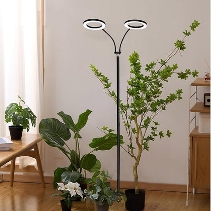 yadoker Desk Plant Grow Light for Indoor Plant, Dual-Head LED Grow Light,Height