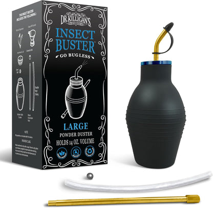 Dr. Killigan's The Insect Buster - Bulb Duster, Sprayer, Applicator, Dispenser for Diatomaceous