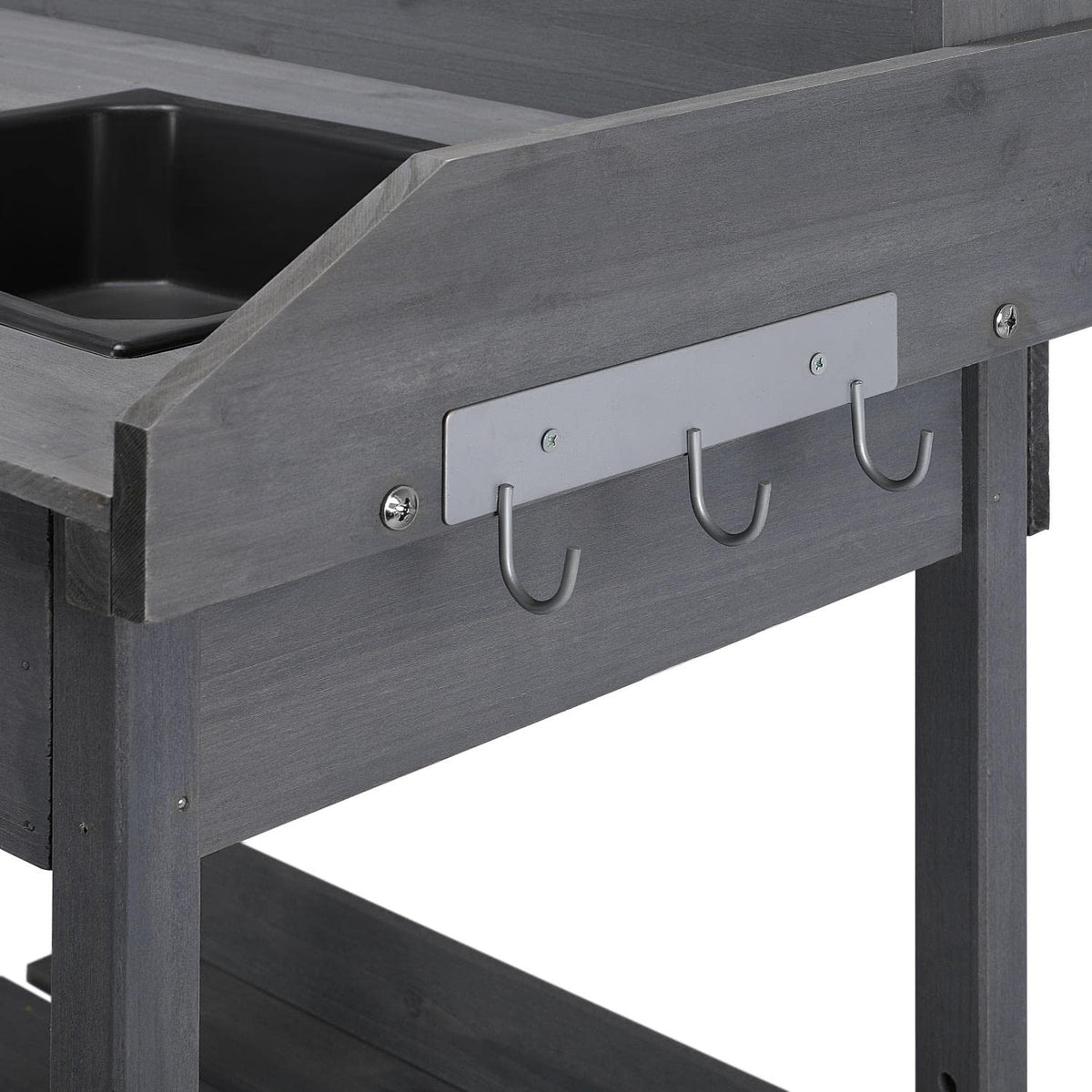 Yaheetech Potting Bench with Sink & Drawer, Outdoor Gardening Table, Gray
