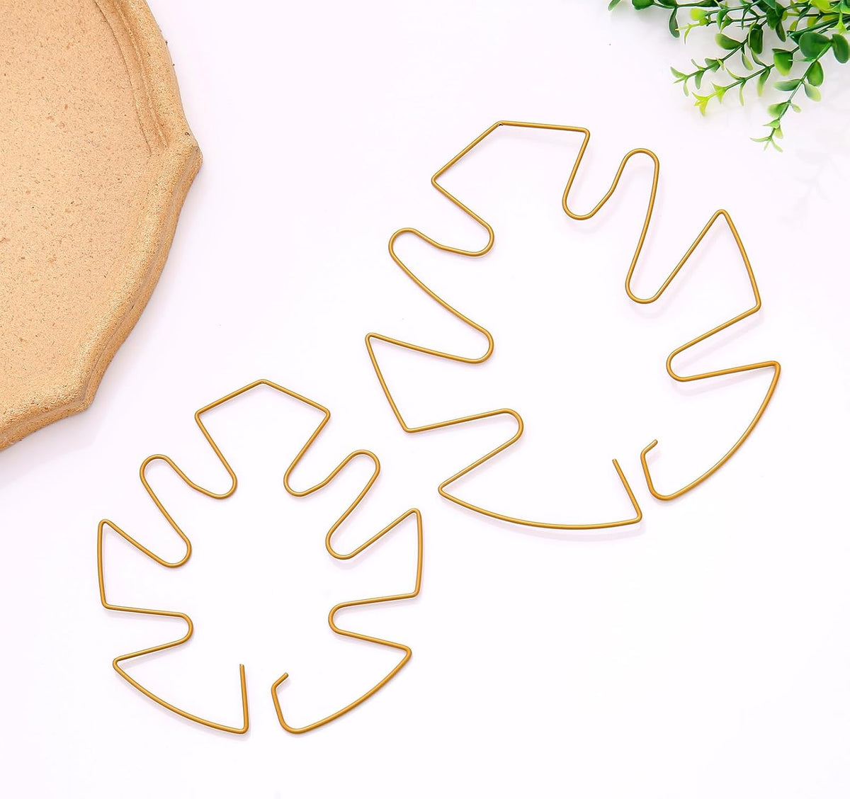Spiritlele 5 Pcs Yellow Plant Stem Support Holder Set Monstera Plant Support Clamp Growth