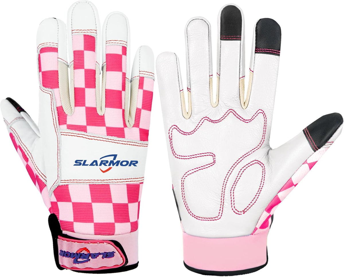 Leather-Gardening-Gloves for Women,Thorn-Proof Work-Gloves for Weeding,Digging,Planting,Pruning