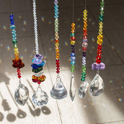 H&D HYALINE & DORA Colorful Crystals Glass Pendants Chandelier Suncatchers Prisms Hanging Ornament